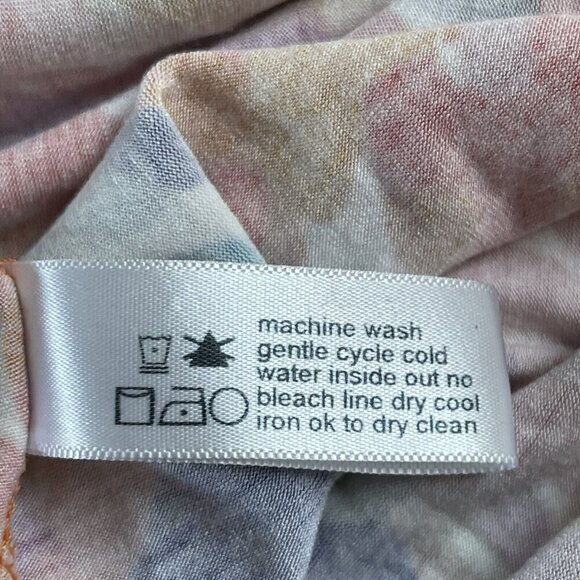 Three Dots Dress Womens Medium Maxi Multicolored Sleeveless Drawstring Racerback - Picture 13 of 14